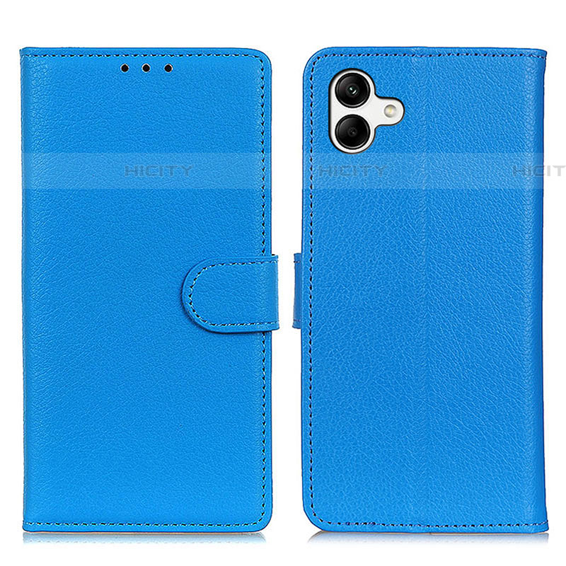 Samsung Galaxy A04E用手帳型 レザーケース スタンド カバー A03D サムスン ブルー