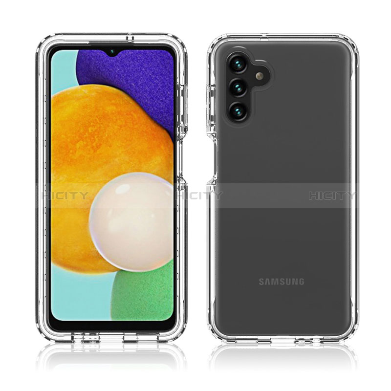 Samsung Galaxy A04s用前面と背面 360度 フルカバー 極薄ソフトケース シリコンケース 耐衝撃 全面保護 バンパー 勾配色 透明 サムスン 