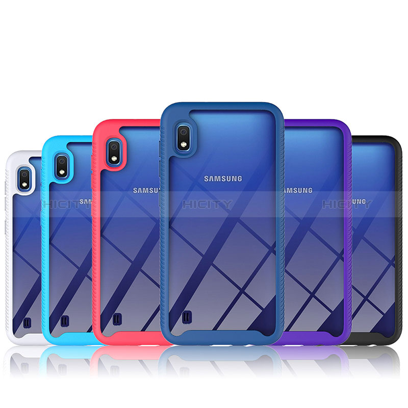 Samsung Galaxy A10用360度 フルカバー ハイブリットバンパーケース クリア透明 プラスチック カバー ZJ1 サムスン 