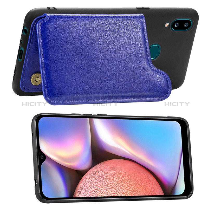 Samsung Galaxy A10s用極薄ソフトケース シリコンケース 耐衝撃 全面保護 マグネット式 バンパー S04D サムスン ネイビー