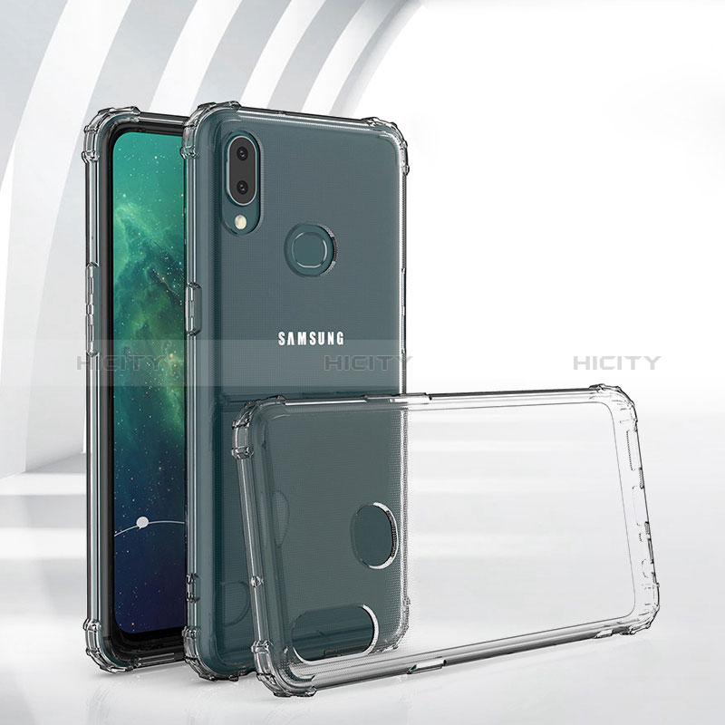 Samsung Galaxy A10s用極薄ソフトケース シリコンケース 耐衝撃 全面保護 クリア透明 T02 サムスン クリア