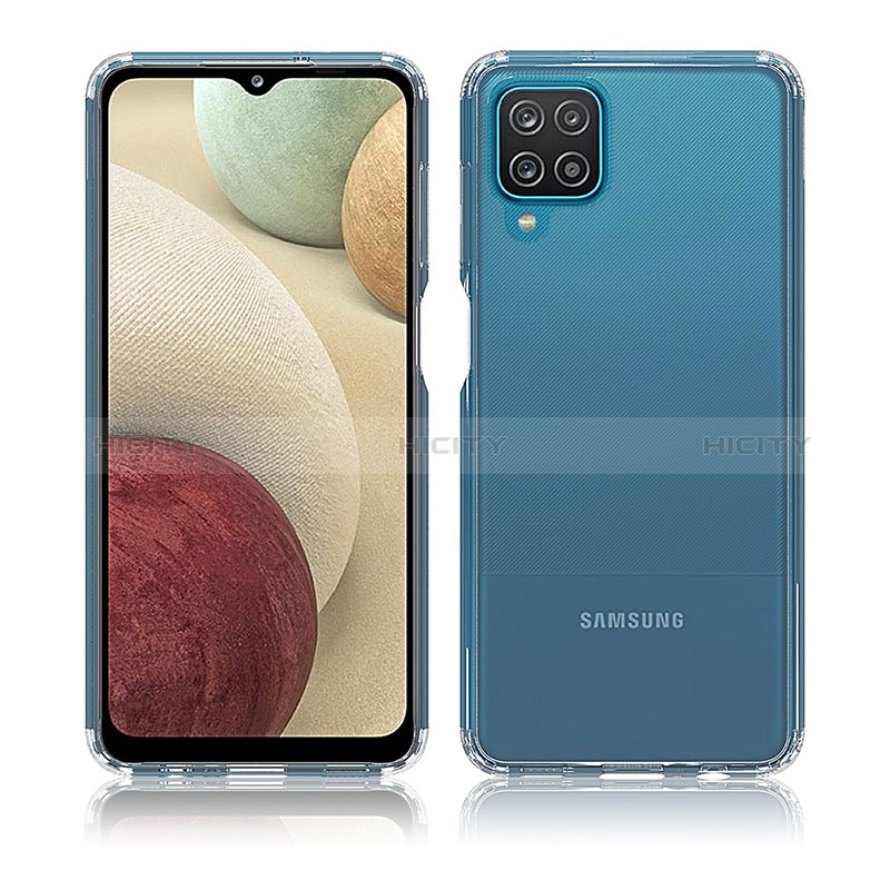 Samsung Galaxy A12 5G用360度 フルカバー ハイブリットバンパーケース クリア透明 プラスチック カバー ZJ5 サムスン 