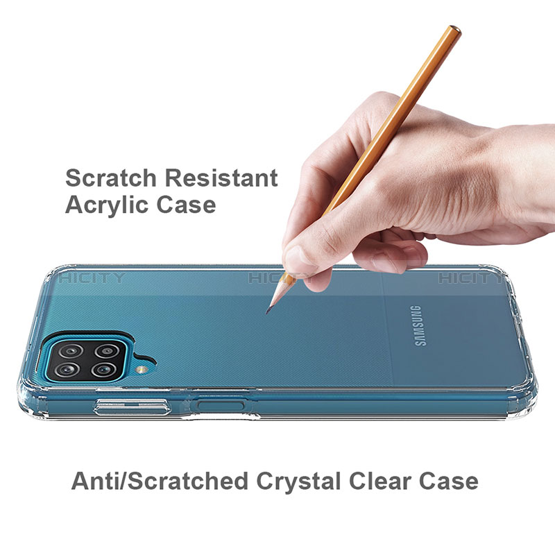 Samsung Galaxy A12 5G用360度 フルカバー ハイブリットバンパーケース 透明 プラスチック カバー ZJ5 サムスン 