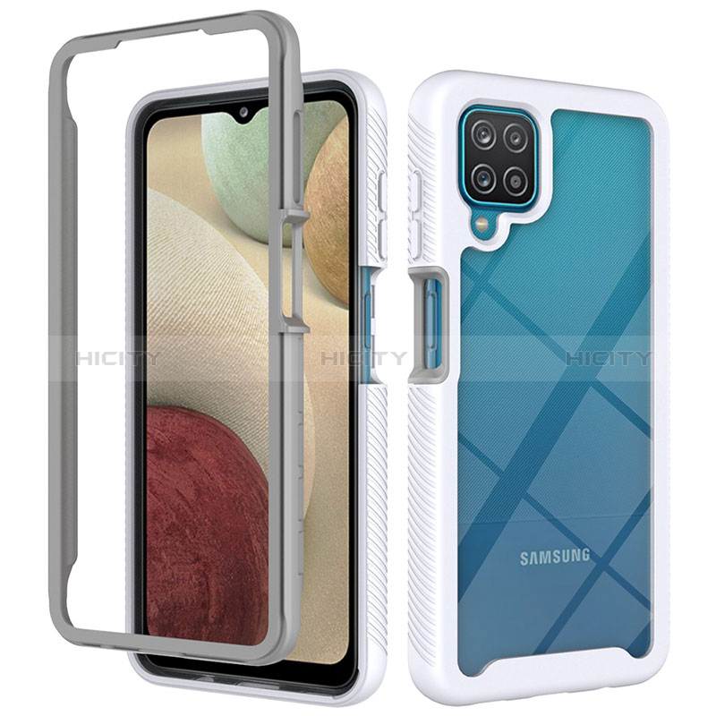 Samsung Galaxy A12 5G用360度 フルカバー ハイブリットバンパーケース クリア透明 プラスチック カバー ZJ3 サムスン 