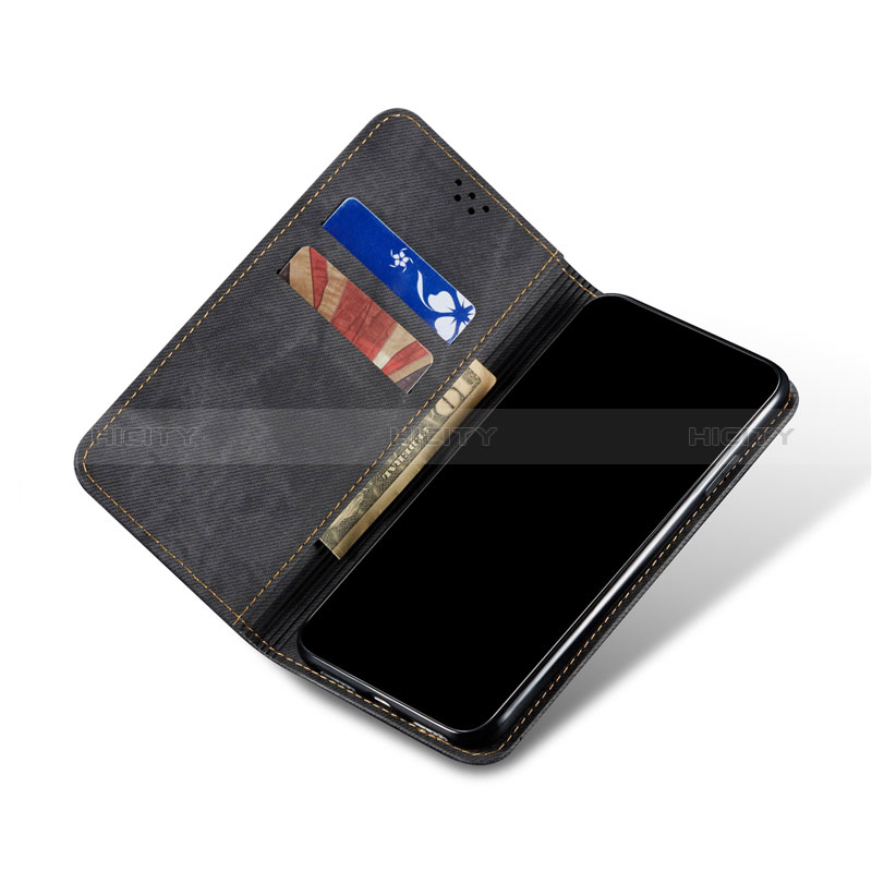 Samsung Galaxy A12 5G用手帳型 布 スタンド サムスン 