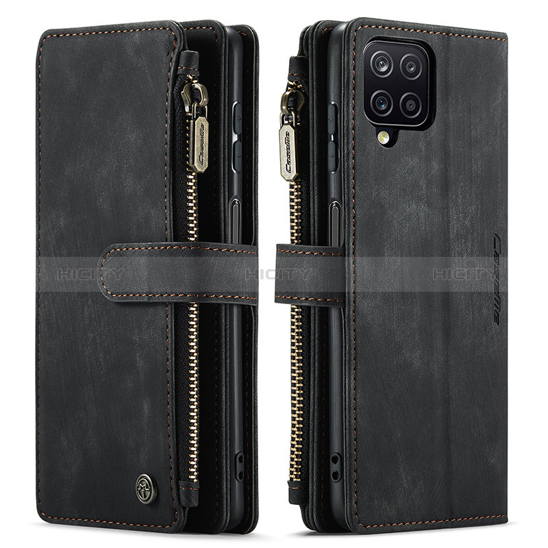 Samsung Galaxy A12 Nacho用手帳型 レザーケース スタンド カバー C05S サムスン ブラック