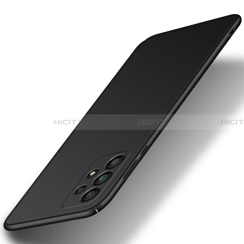 Samsung Galaxy A13 4G用ハードケース プラスチック 質感もマット カバー サムスン ブラック