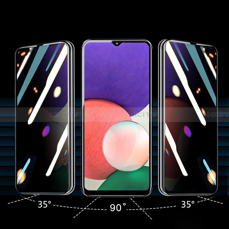 Samsung Galaxy A21 SC-42A用反スパイ 強化ガラス 液晶保護フィルム S01 サムスン クリア