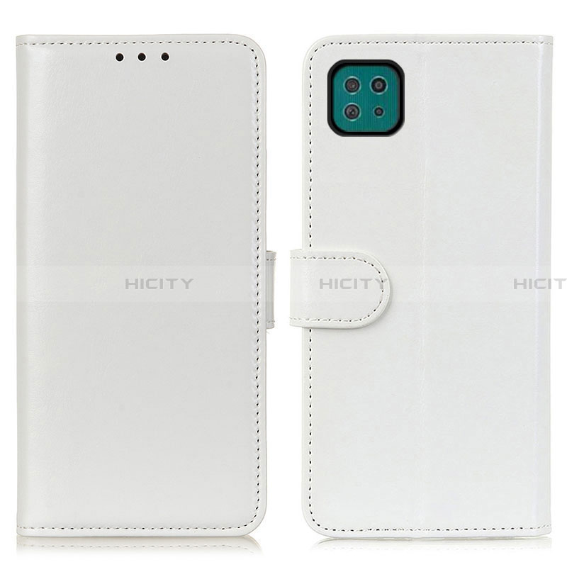 Samsung Galaxy A22 5G用手帳型 レザーケース スタンド カバー M07L サムスン ホワイト