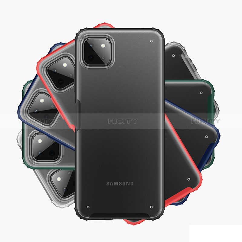 Samsung Galaxy A22s 5G用ハイブリットバンパーケース クリア透明 プラスチック カバー サムスン 