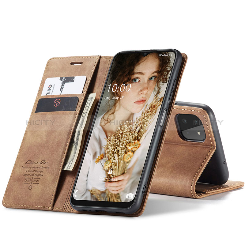 Samsung Galaxy A22s 5G用手帳型 レザーケース スタンド カバー C01S サムスン 
