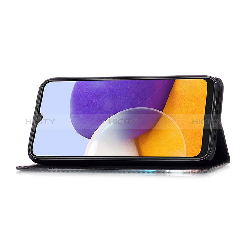 Samsung Galaxy A22s 5G用手帳型 レザーケース スタンド パターン カバー Y02B サムスン 