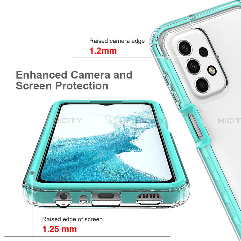 Samsung Galaxy A23 4G用360度 フルカバー ハイブリットバンパーケース クリア透明 プラスチック カバー JX2 サムスン 