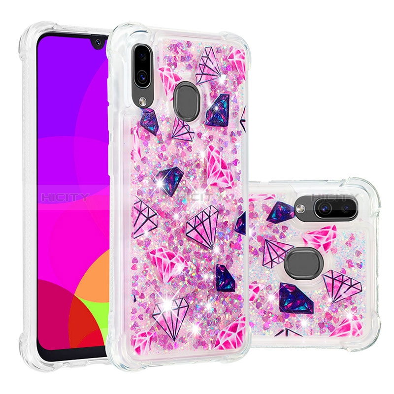 Samsung Galaxy A30用シリコンケース ソフトタッチラバー ブリンブリン カバー S04 サムスン 