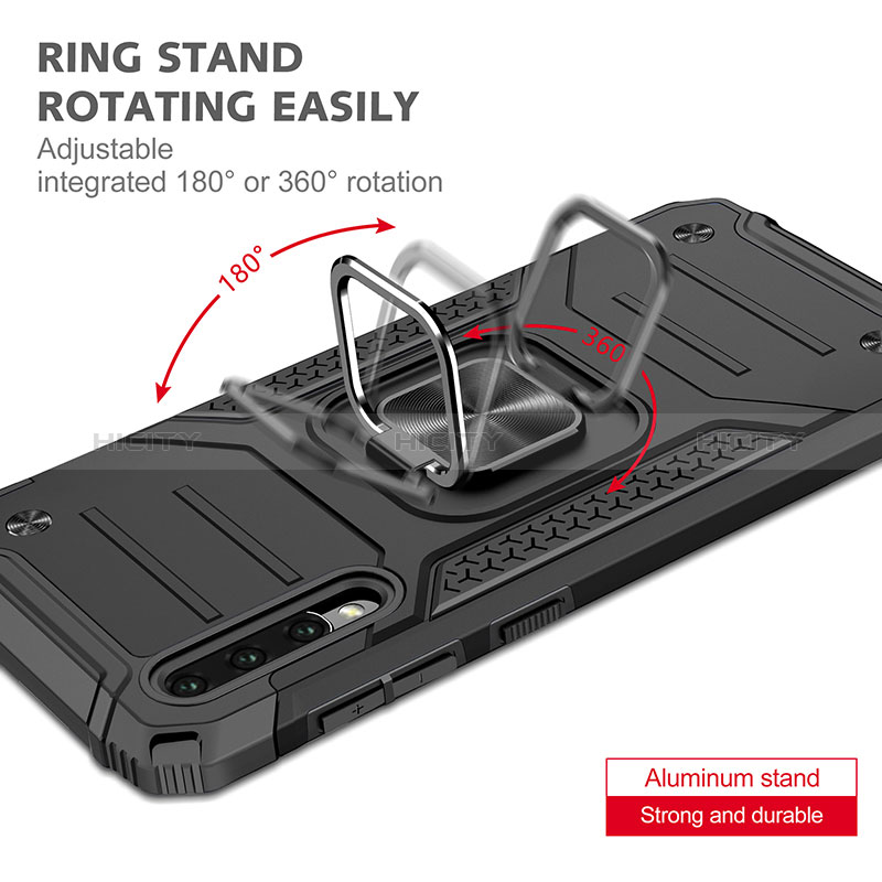 Samsung Galaxy A30S用ハイブリットバンパーケース プラスチック アンド指輪 マグネット式 MQ1 サムスン 