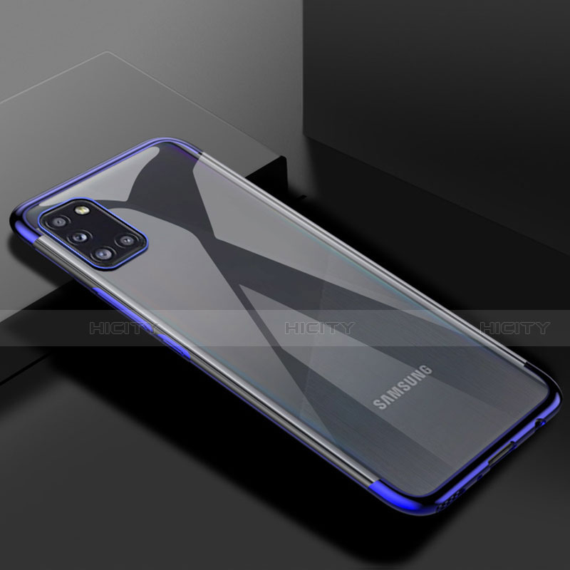 Samsung Galaxy A31用極薄ソフトケース シリコンケース 耐衝撃 全面保護 クリア透明 H01 サムスン ネイビー