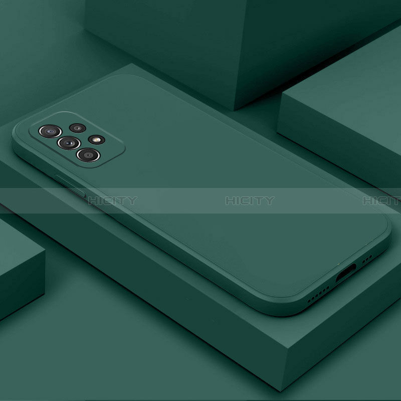 Samsung Galaxy A32 4G用360度 フルカバー極薄ソフトケース シリコンケース 耐衝撃 全面保護 バンパー S03 サムスン グリーン