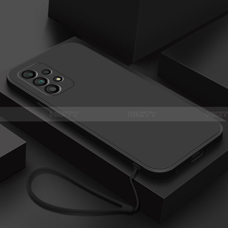 Samsung Galaxy A32 5G用360度 フルカバー極薄ソフトケース シリコンケース 耐衝撃 全面保護 バンパー S01 サムスン ブラック