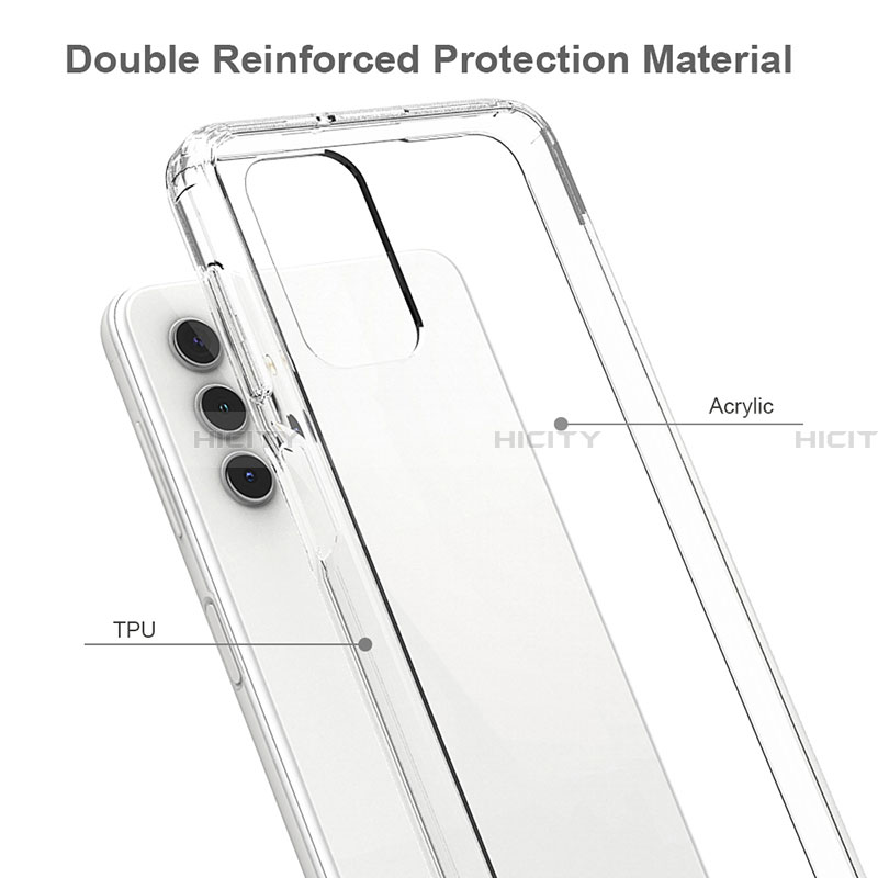 Samsung Galaxy A32 5G用360度 フルカバー ハイブリットバンパーケース 透明 プラスチック カバー ZJ4 サムスン 