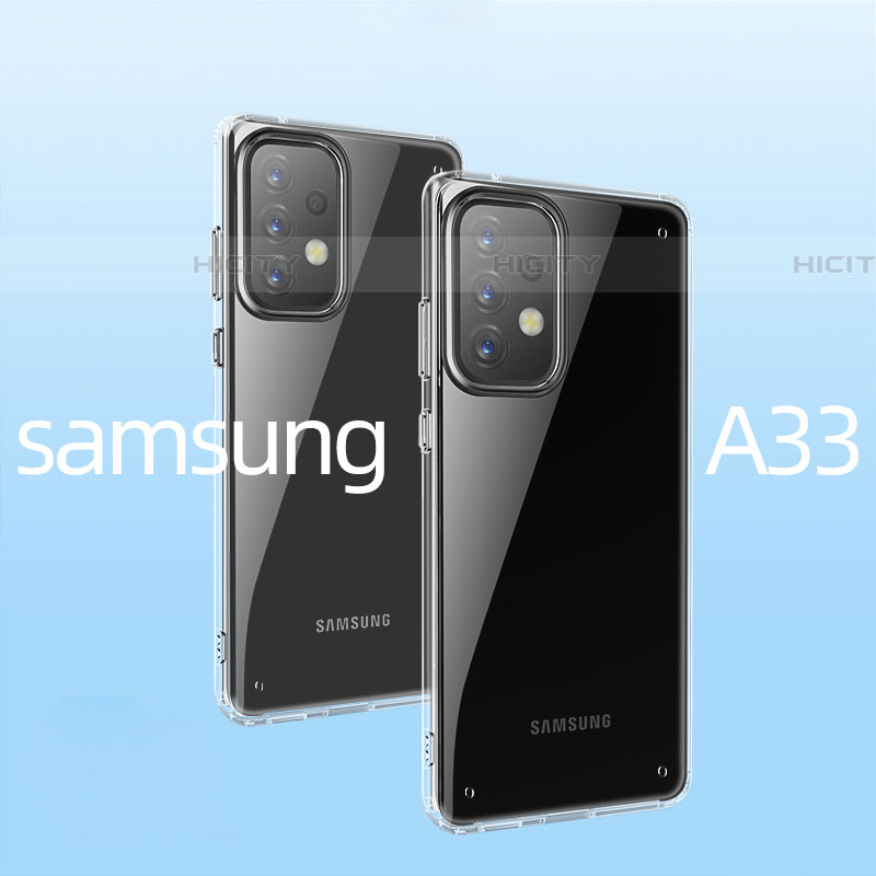 Samsung Galaxy A33 5G用極薄ソフトケース シリコンケース 耐衝撃 全面保護 クリア透明 T04 サムスン クリア