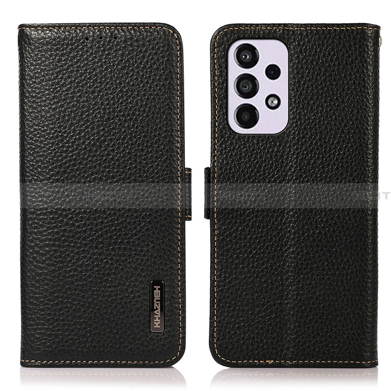 Samsung Galaxy A33 5G用手帳型 レザーケース スタンド カバー B03H サムスン ブラック