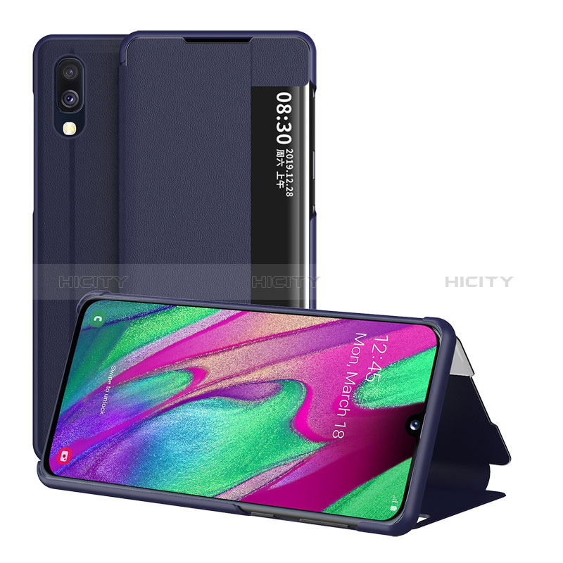 Samsung Galaxy A40用手帳型 レザーケース スタンド カバー ZL2 サムスン 