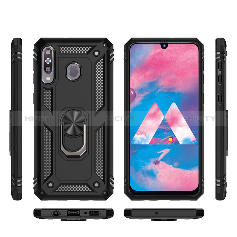 Samsung Galaxy A40s用ハイブリットバンパーケース プラスチック アンド指輪 マグネット式 MQ3 サムスン 