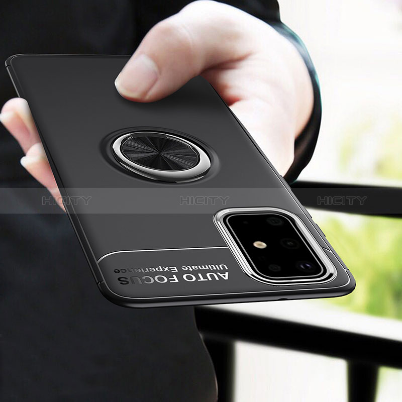 Samsung Galaxy A41用極薄ソフトケース シリコンケース 耐衝撃 全面保護 アンド指輪 マグネット式 バンパー JM1 サムスン 