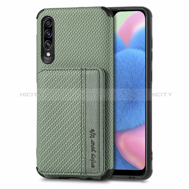 Samsung Galaxy A50用極薄ソフトケース シリコンケース 耐衝撃 全面保護 マグネット式 バンパー S01D サムスン グリーン