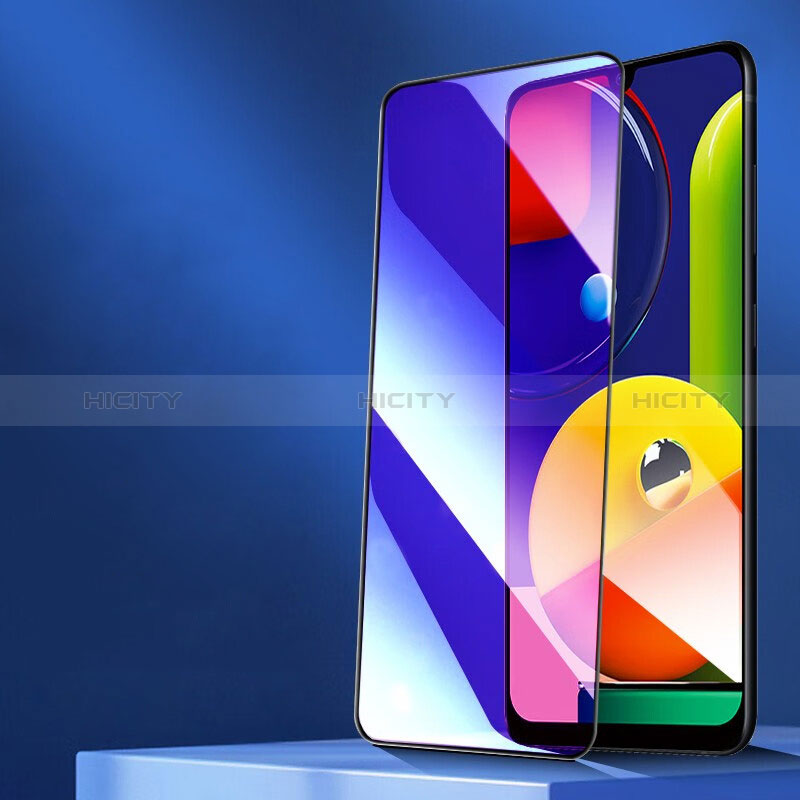 Samsung Galaxy A50用強化ガラス フル液晶保護フィルム アンチグレア ブルーライト F02 サムスン ブラック