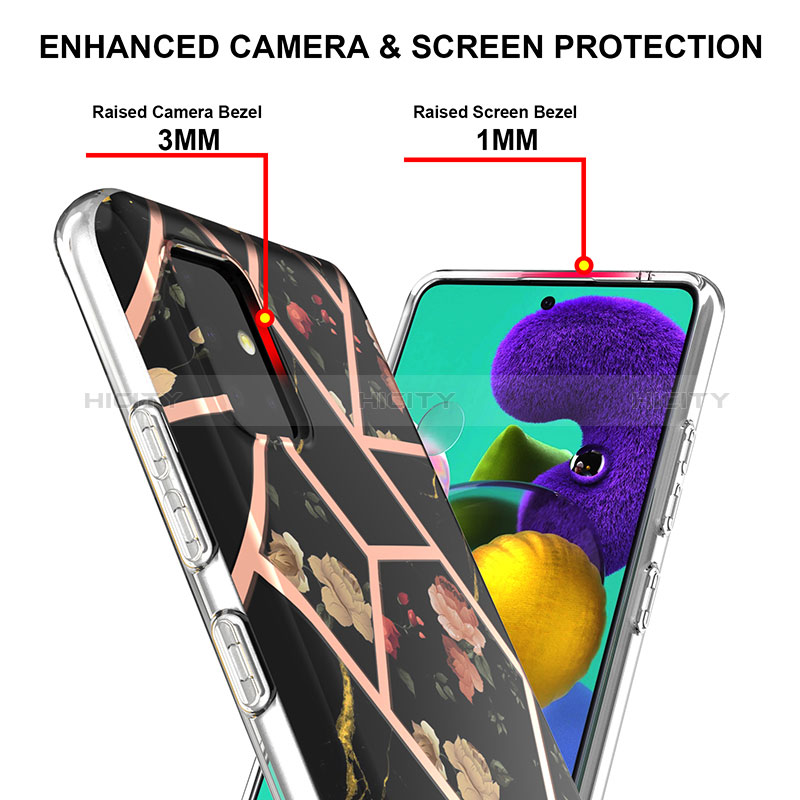 Samsung Galaxy A51 5G用シリコンケース ソフトタッチラバー バタフライ パターン カバー Y02B サムスン 