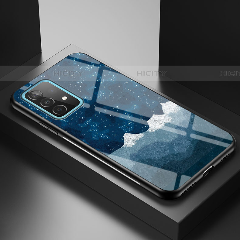 Samsung Galaxy A52 4G用ハイブリットバンパーケース プラスチック パターン 鏡面 カバー LS1 サムスン 