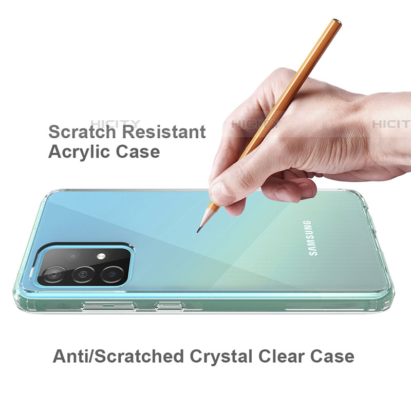 Samsung Galaxy A52 4G用360度 フルカバー ハイブリットバンパーケース クリア透明 プラスチック カバー ZJ5 サムスン 