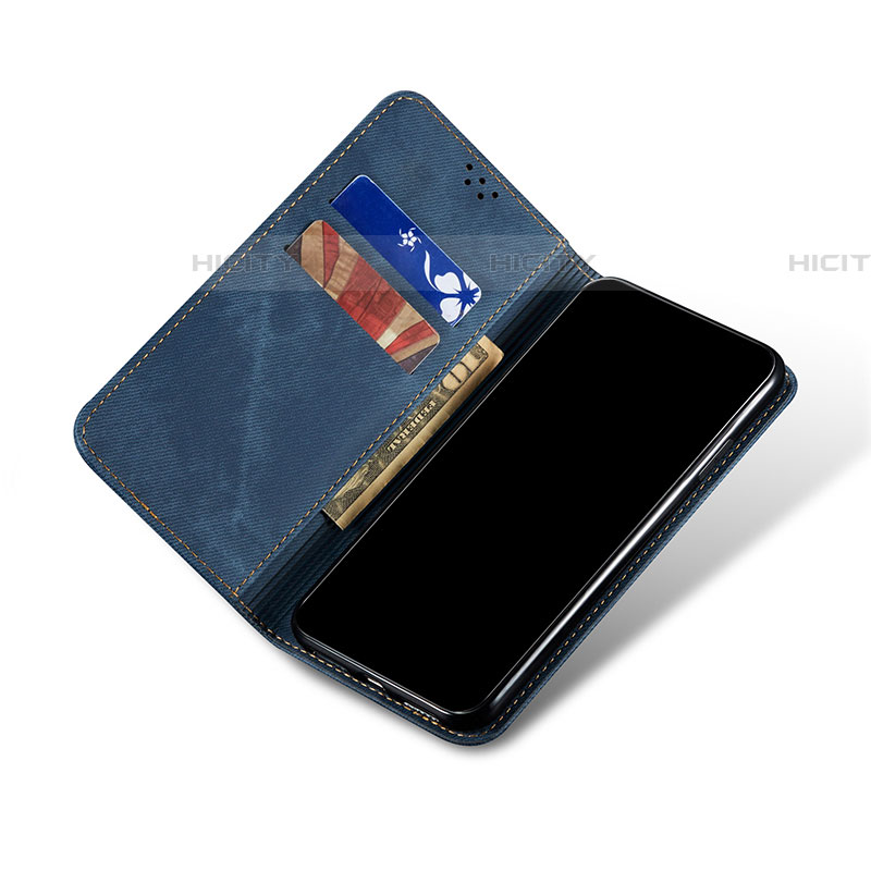Samsung Galaxy A52 4G用手帳型 布 スタンド サムスン 