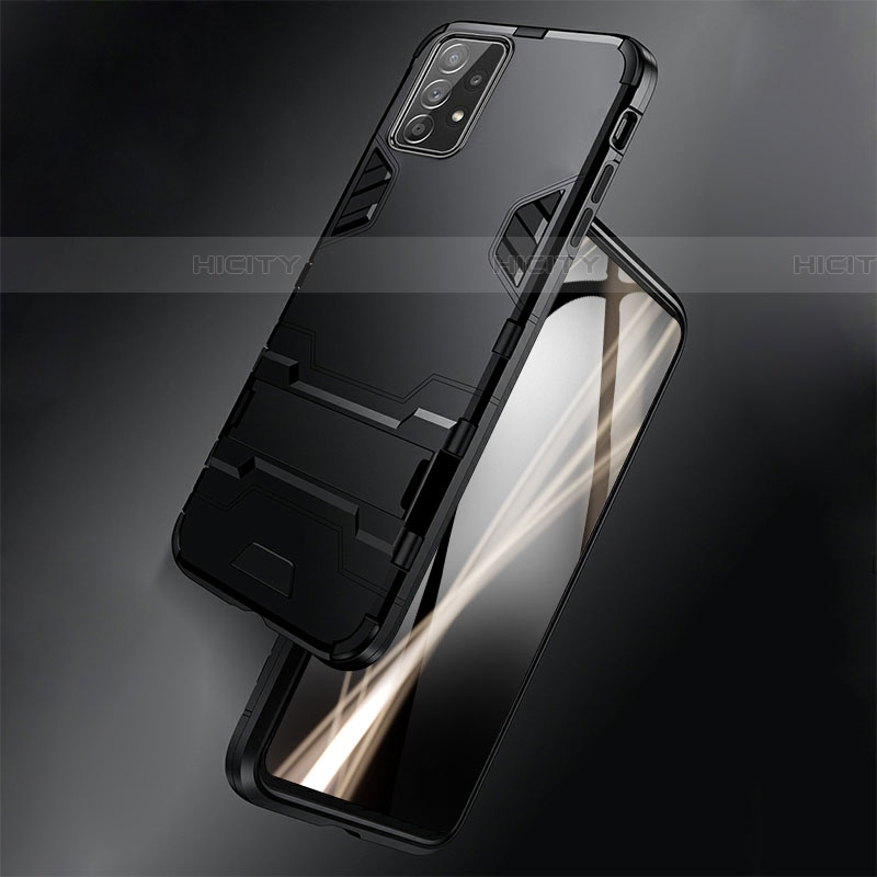 Samsung Galaxy A52 4G用ハイブリットバンパーケース プラスチック アンド指輪 マグネット式 R01 サムスン 