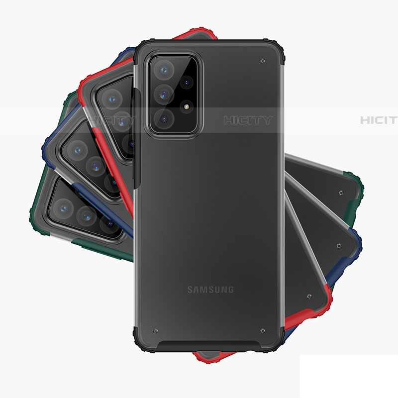 Samsung Galaxy A52 4G用ハイブリットバンパーケース クリア透明 プラスチック カバー サムスン 