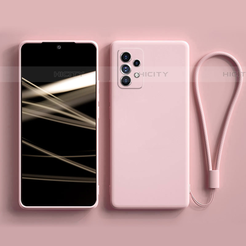 Samsung Galaxy A52 5G用360度 フルカバー極薄ソフトケース シリコンケース 耐衝撃 全面保護 バンパー S03 サムスン ピンク