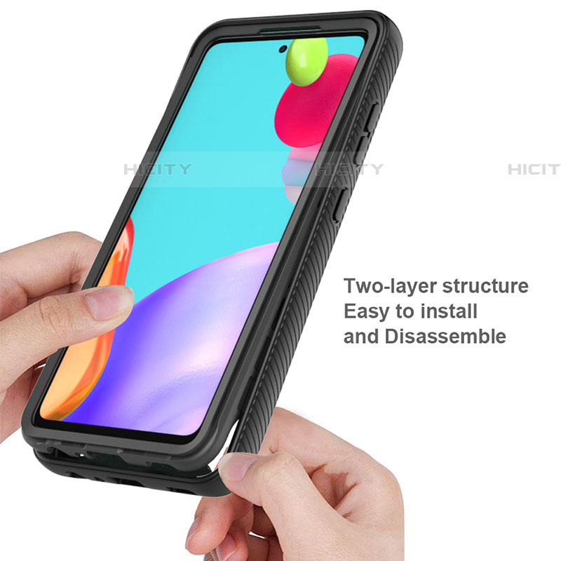 Samsung Galaxy A52 5G用360度 フルカバー ハイブリットバンパーケース クリア透明 プラスチック カバー ZJ3 サムスン 