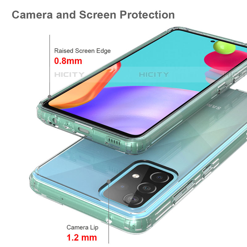 Samsung Galaxy A52 5G用360度 フルカバー ハイブリットバンパーケース 透明 プラスチック カバー ZJ5 サムスン 