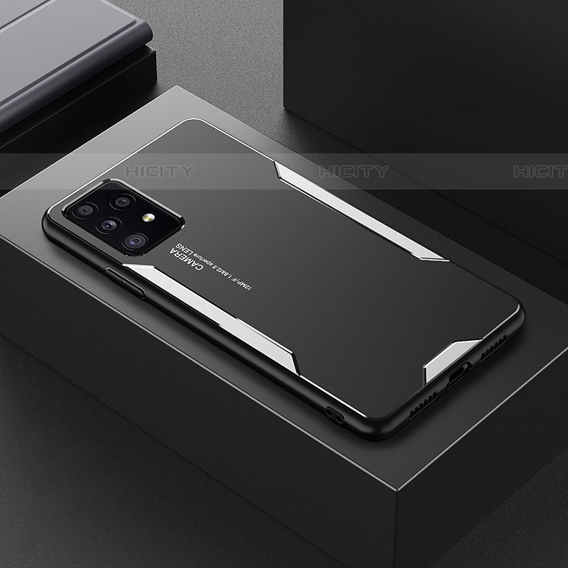 Samsung Galaxy A52 5G用ケース 高級感 手触り良い アルミメタル 製の金属製 兼シリコン カバー サムスン 