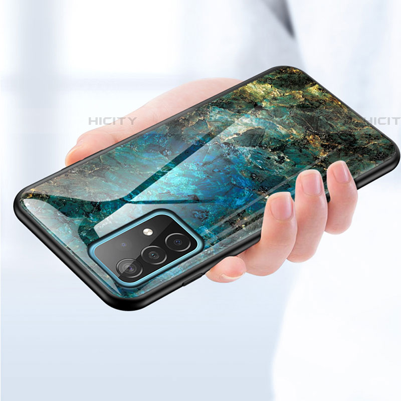 Samsung Galaxy A52 5G用ハイブリットバンパーケース プラスチック パターン 鏡面 カバー サムスン 