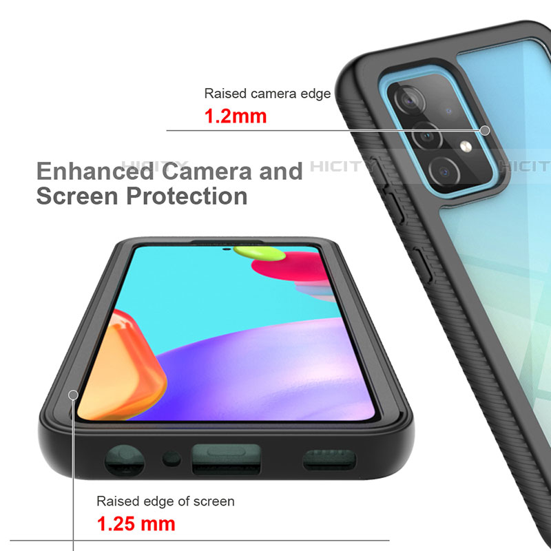 Samsung Galaxy A52 5G用360度 フルカバー ハイブリットバンパーケース クリア透明 プラスチック カバー JX2 サムスン 