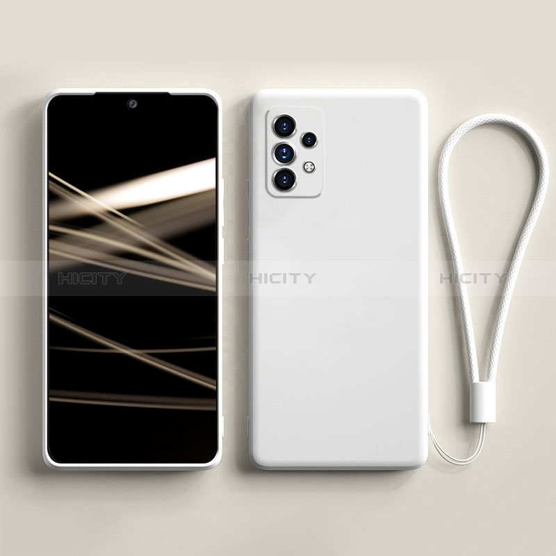 Samsung Galaxy A52s 5G用360度 フルカバー極薄ソフトケース シリコンケース 耐衝撃 全面保護 バンパー S03 サムスン ホワイト