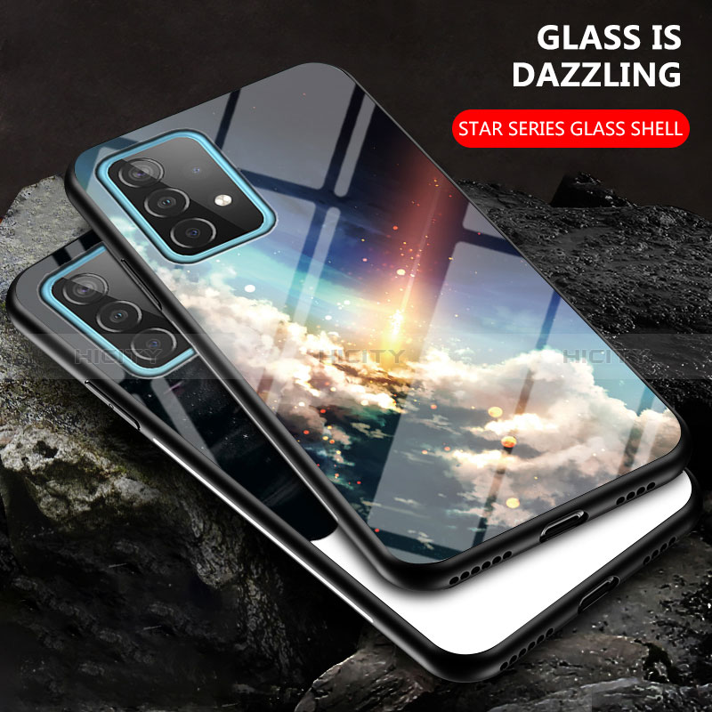 Samsung Galaxy A52s 5G用ハイブリットバンパーケース プラスチック パターン 鏡面 カバー LS1 サムスン 