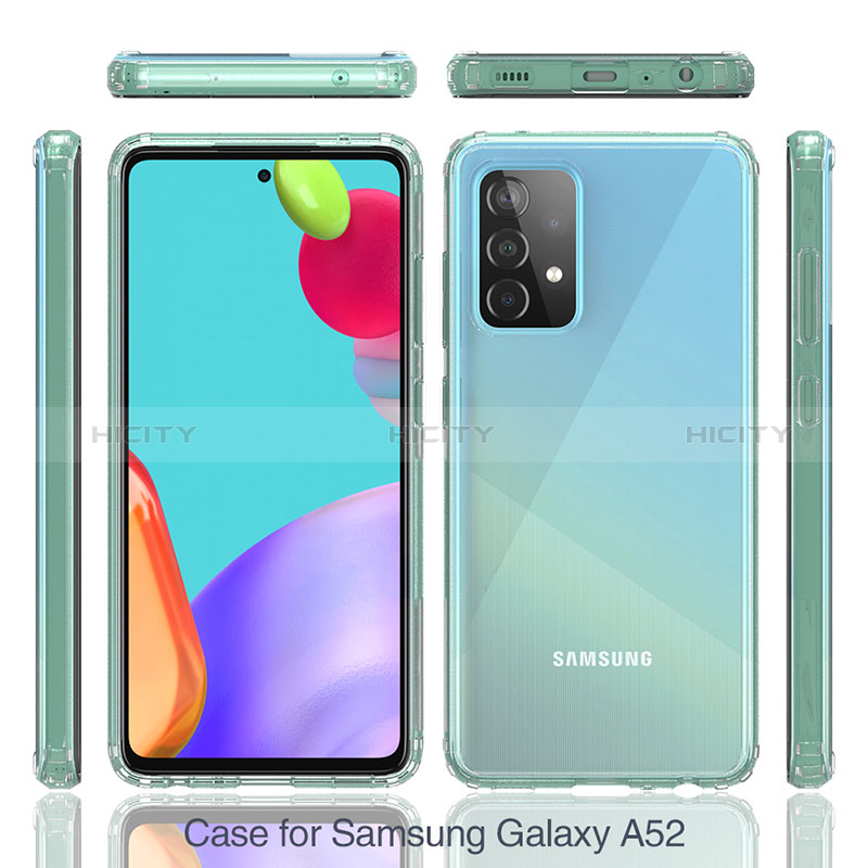 Samsung Galaxy A52s 5G用360度 フルカバー ハイブリットバンパーケース クリア透明 プラスチック カバー ZJ5 サムスン 