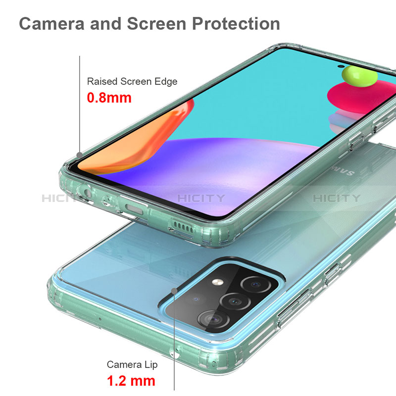 Samsung Galaxy A52s 5G用360度 フルカバー ハイブリットバンパーケース クリア透明 プラスチック カバー ZJ5 サムスン 