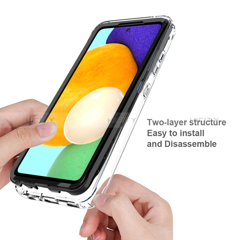 Samsung Galaxy A52s 5G用360度 フルカバー ハイブリットバンパーケース クリア透明 プラスチック カバー JX1 サムスン 