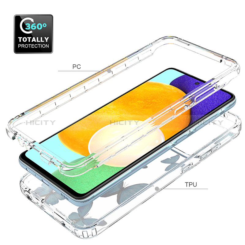 Samsung Galaxy A52s 5G用前面と背面 360度 フルカバー 極薄ソフトケース シリコンケース 耐衝撃 全面保護 バンパー 透明 サムスン 