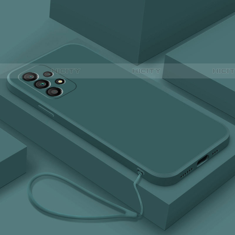 Samsung Galaxy A53 5G用360度 フルカバー極薄ソフトケース シリコンケース 耐衝撃 全面保護 バンパー S03 サムスン グリーン