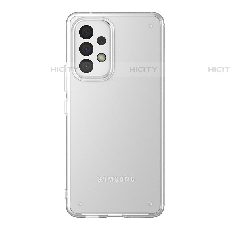 Samsung Galaxy A53 5G用ハイブリットバンパーケース クリア透明 プラスチック カバー サムスン 